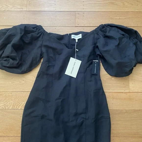 Mara Hoffman Midi Linen-Blend Namari Puff-Sleeve Dress - Picture 7 of 10